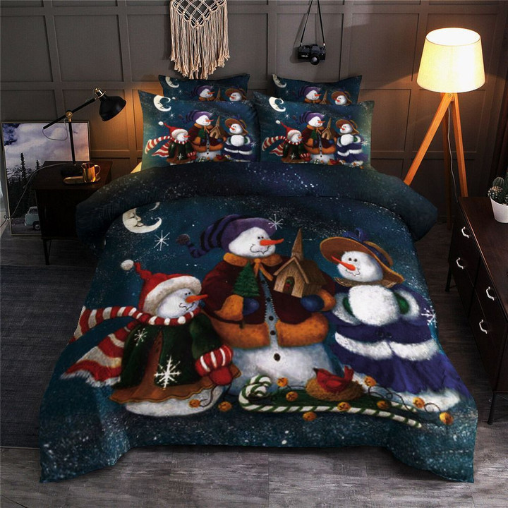 Snowman Merry Christmas Bedding Set Iyz