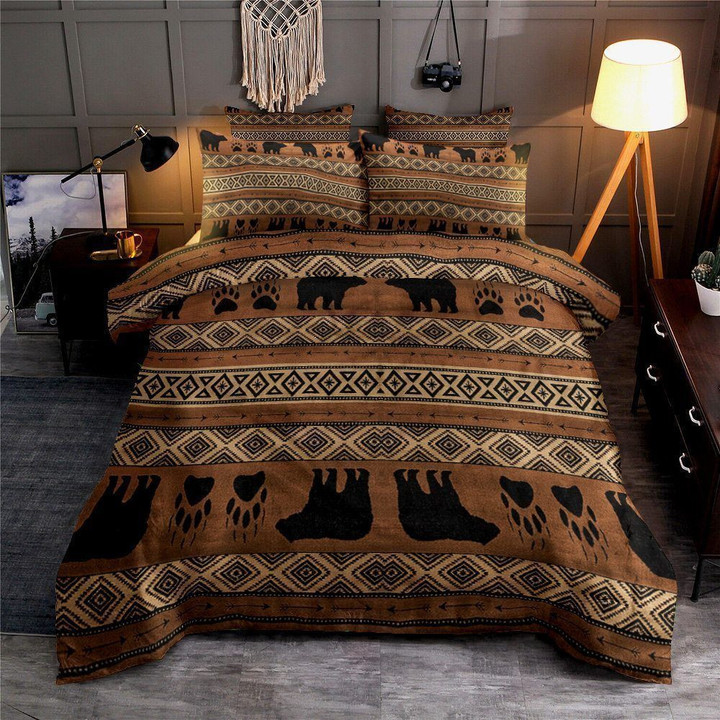 Bear Cotton Bed Sheets Spread Comforter Duvet Cover Bedding Set Iyz