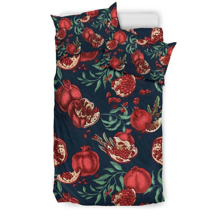 Pomegranate Pattern Print Design Bedding Set Iyh