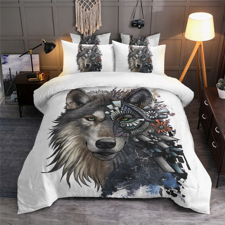 White Wolf Bedding Set All Over Prints