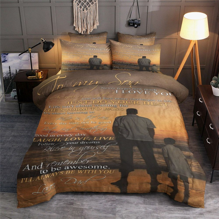 Dad To Son Bedding Set All Over Prints