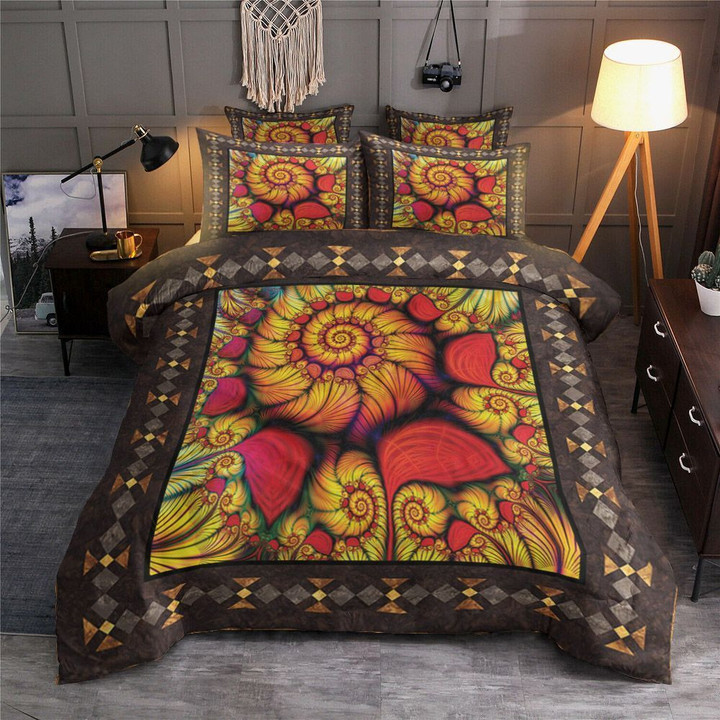 Orange Abstract Bedding Set All Over Prints