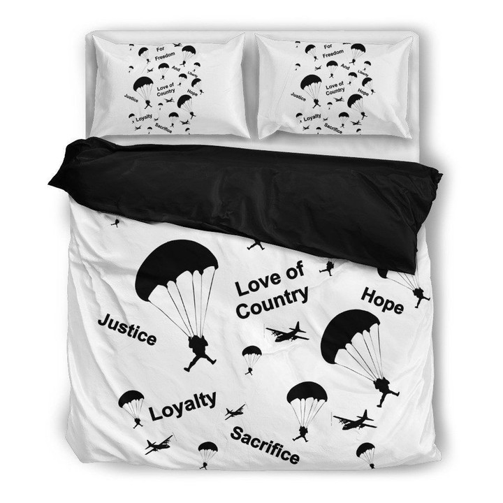 Paratrooper Love Of Country Bedding Set All Over Prints