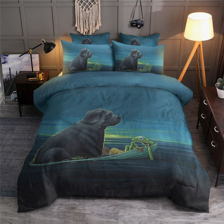 Black Dog Bedding Set All Over Prints
