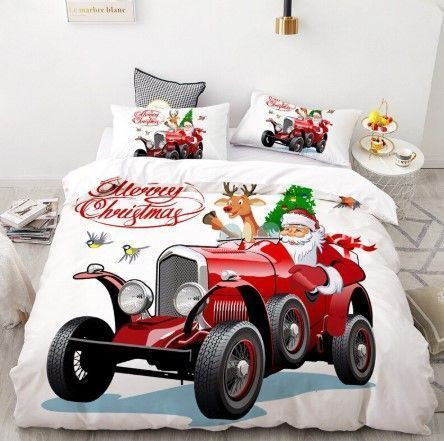 Santa Driving Bedding Set Iyil