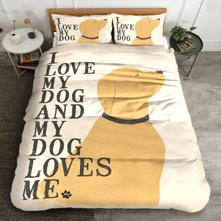 I Love My Dog Bedding Set All Over Prints