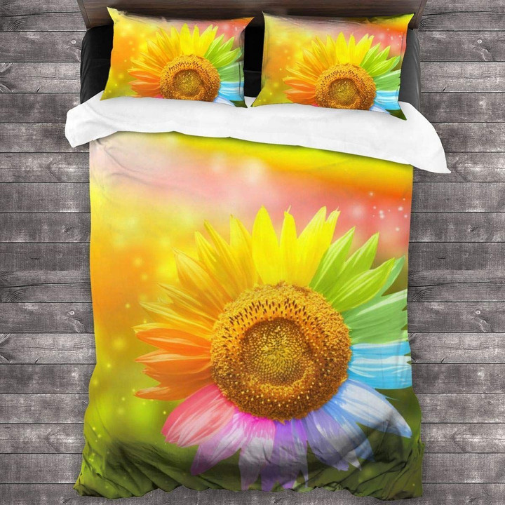 Rainbow Sunflower Bedding Set Iy