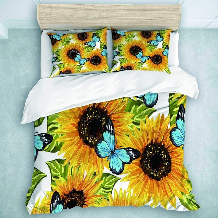 Sunflower And Butterflies Bedding Set Iy