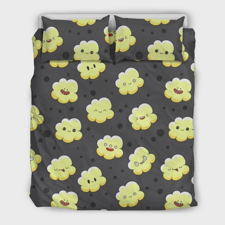 Popcorn Cartoon Bedding Set (Duvet Cover & Pillow Cases)