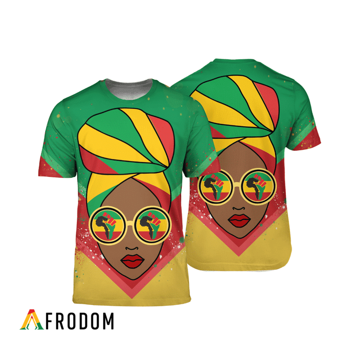 Black Girl With Glasses - Juneteenth T-Shirt & Hoodie