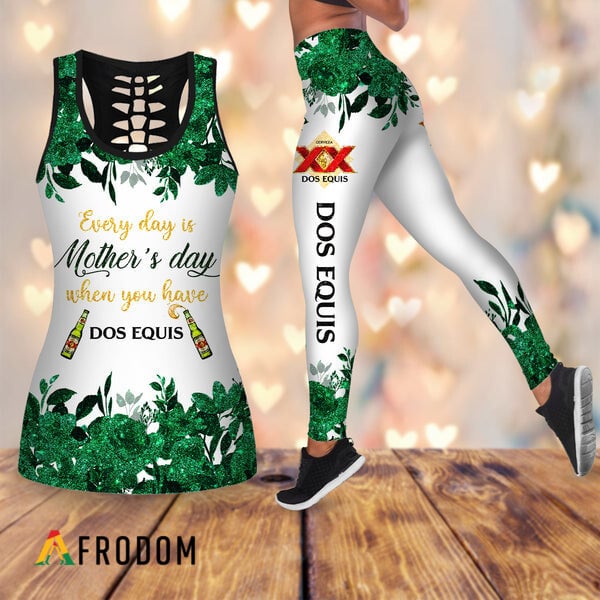 Flowers Mother's Day Dos Equis Tanktop & Leggings Set