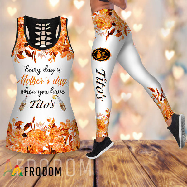 Flowers Mother's Day Tito's Tanktop & Leggings Set