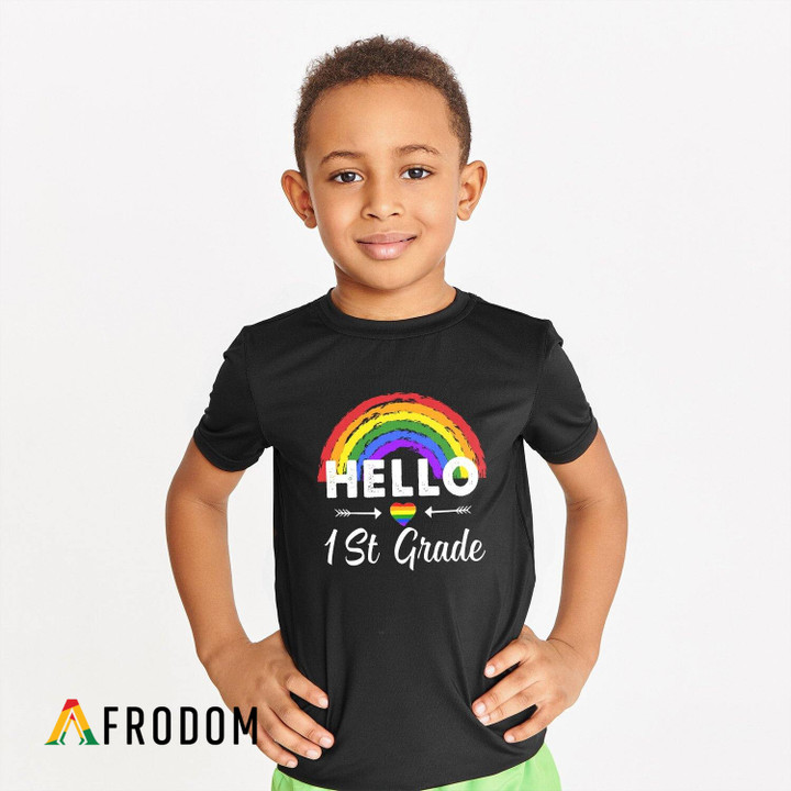 Hello 1st Grade Black T-shirt