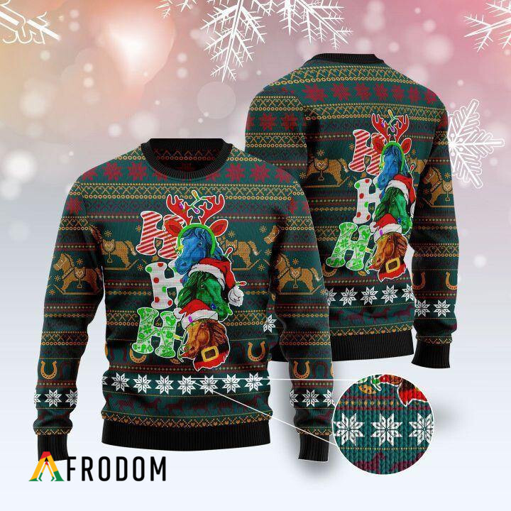Ho Ho Ho Horse Christmas Sweater