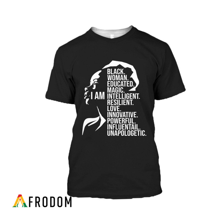 I Am Black Powerful Women T-Shirt & Hoodie