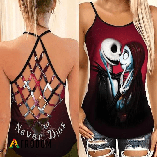Jack And Sally Criss-Cross Open Back Tank Top