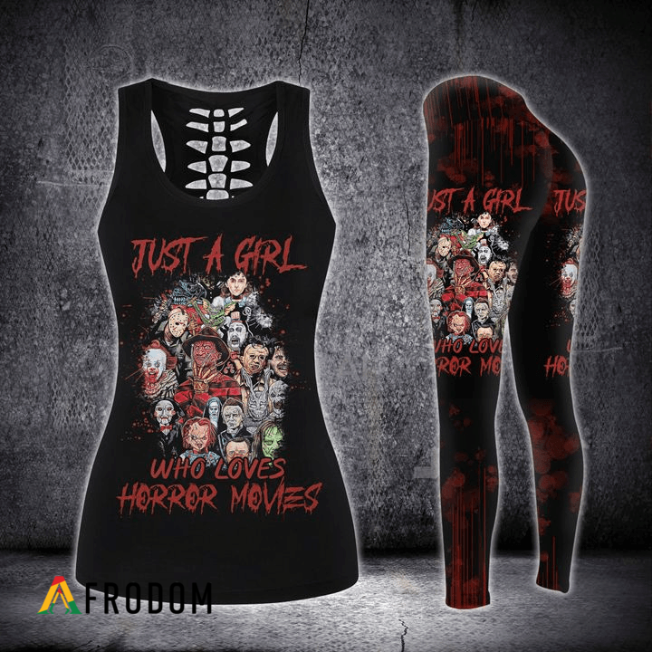 Just A Girl Who Loves Horror Movies Tanktop & Leggings Set