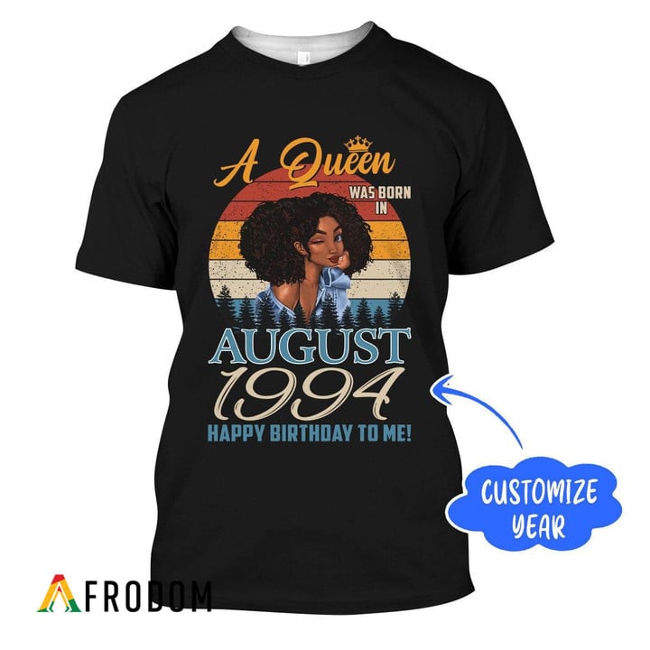 Personalized A Queen Was Born In August 1994 T-shirt