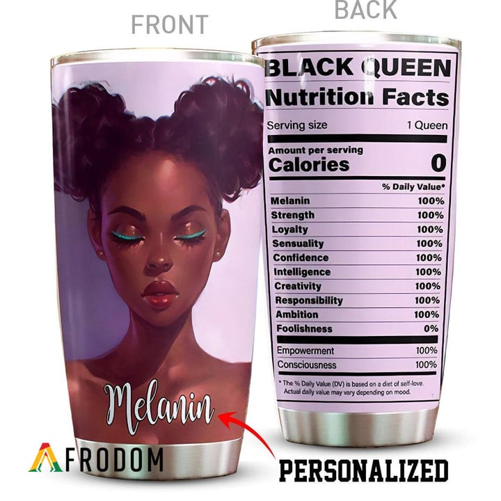 Black Girl Nutrition Facts Tumbler