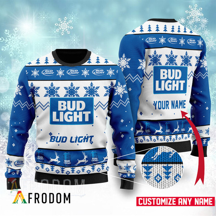 Personalized Bud Light Ugly Sweater