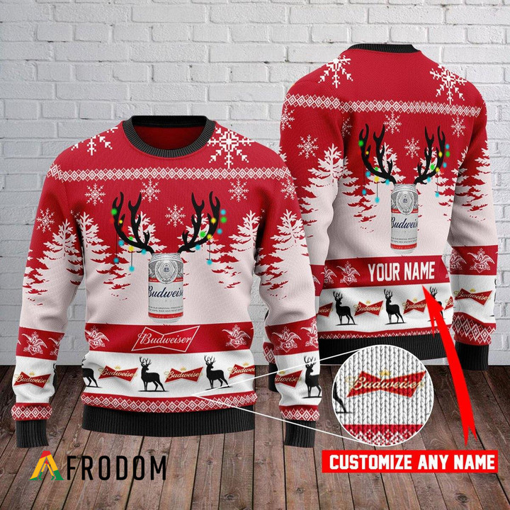 Personalized Budweiser Christmas Sweater
