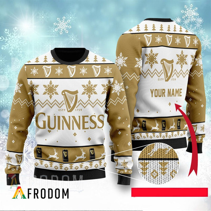 Personalized Guinness Beer Christmas Sweater