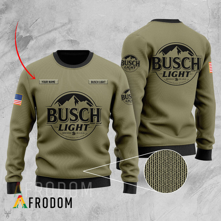 Personalized U.S Flag Busch Light Sweater