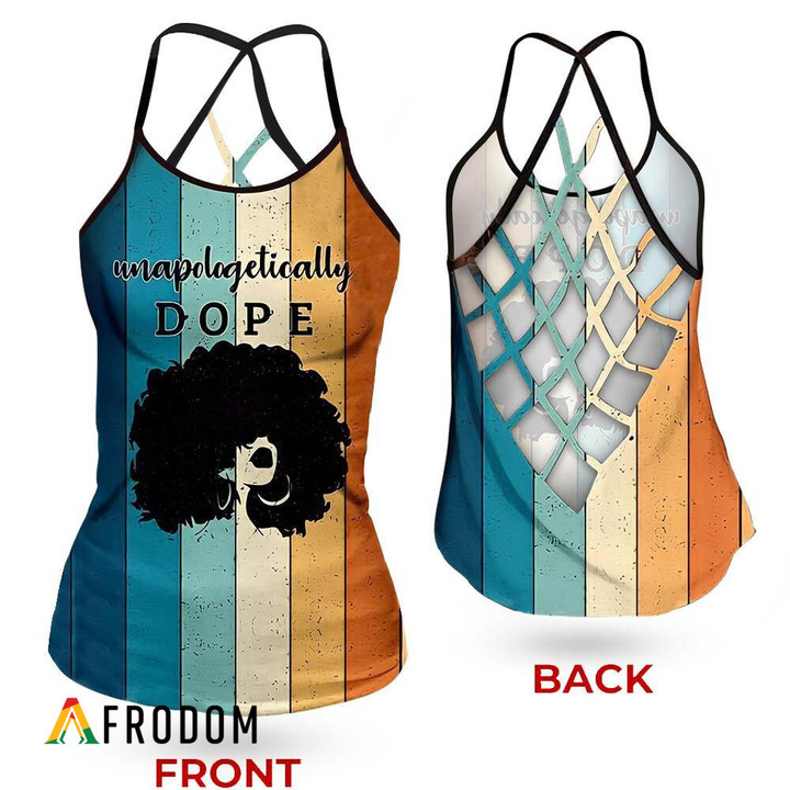 Unapologettically Dope Criss-Cross Open Back Tank Top