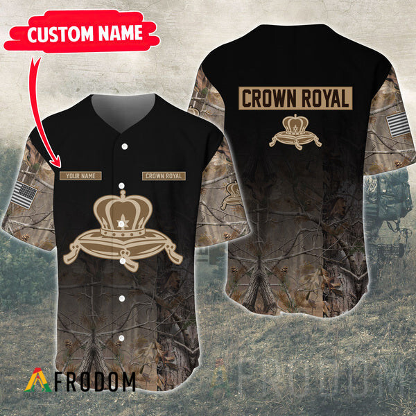 Personalized Deer Hunting Crown Royal Baseball Jersey