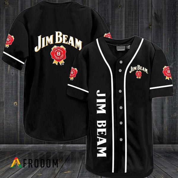 Black Jim Beam Bourbon Whiskey Baseball Jersey