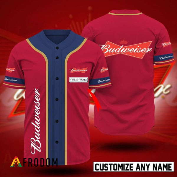 Personalized Basic Budweiser Baseball Jersey