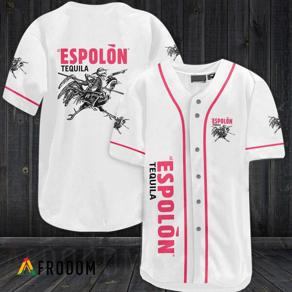 White Espolon Tequila Baseball Jersey