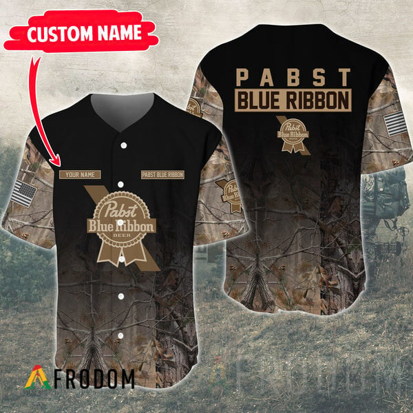 Personalized Deer Hunting Pabst Blue Ribbon Baseball Jersey