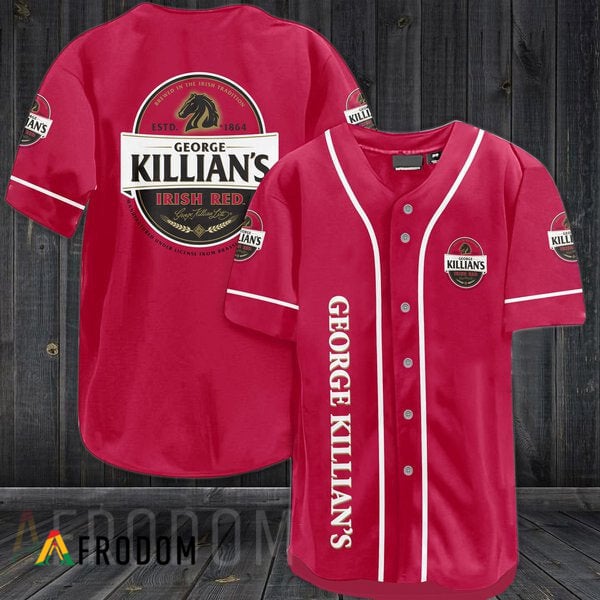 Red George Killian's Beer Baseball Jersey