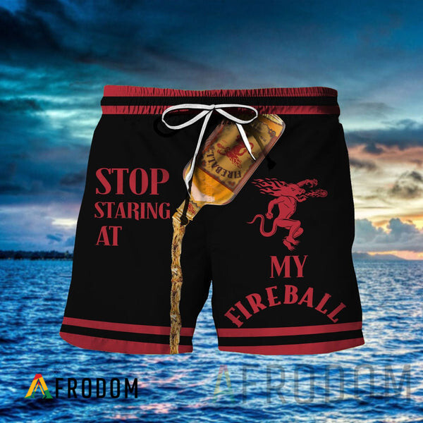 Stop Staring At My Fireball Beer Hawaii Shorts
