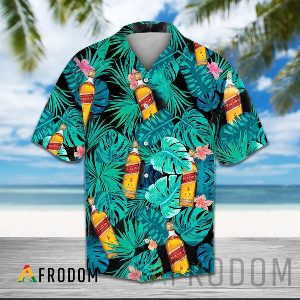 Green Tropical Palm Johnnie Walker Hawaii Shirt