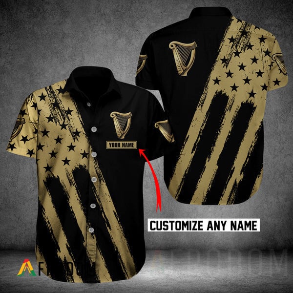 Personalized Guinness Beer Button Shirt