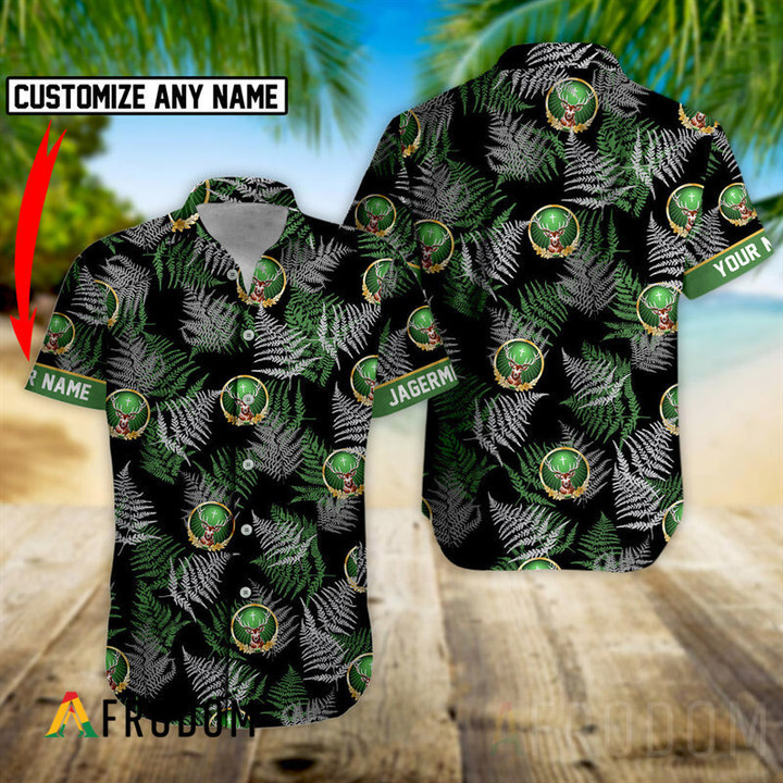 Personalized Tropical Basic Jagermeister Button Shirt