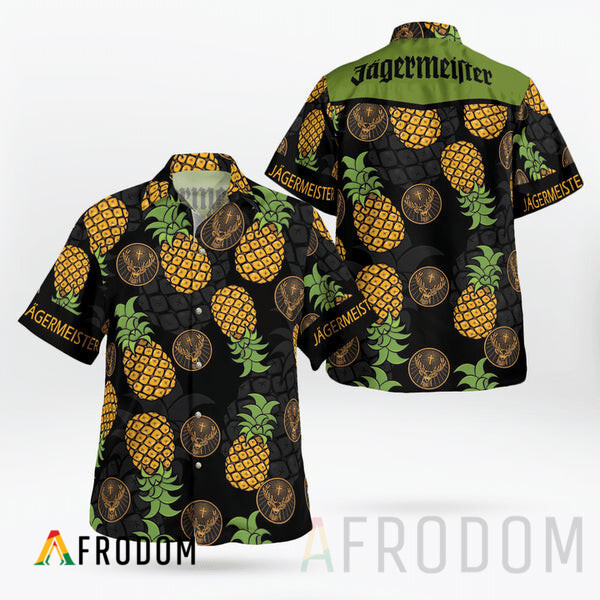 Pineapple Hawaii Jagermeister Button Shirt