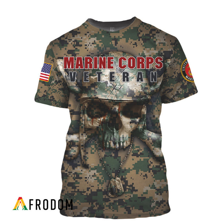 Skull Marine Corps Veteran T-shirt & Sweatshirt