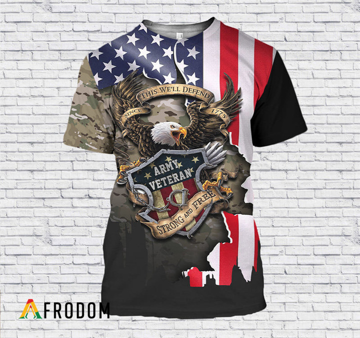 Strong and Free US Army T-shirt & Sweatshirt