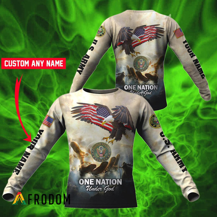 Personalized One Nation Under God Army T-shirt & Sweatshirt