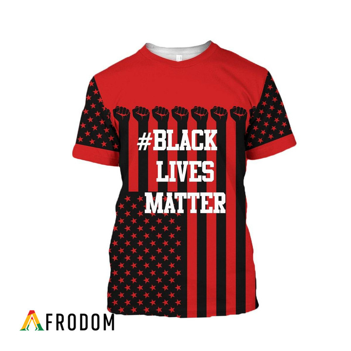 Black Lives Matter American Red Flag