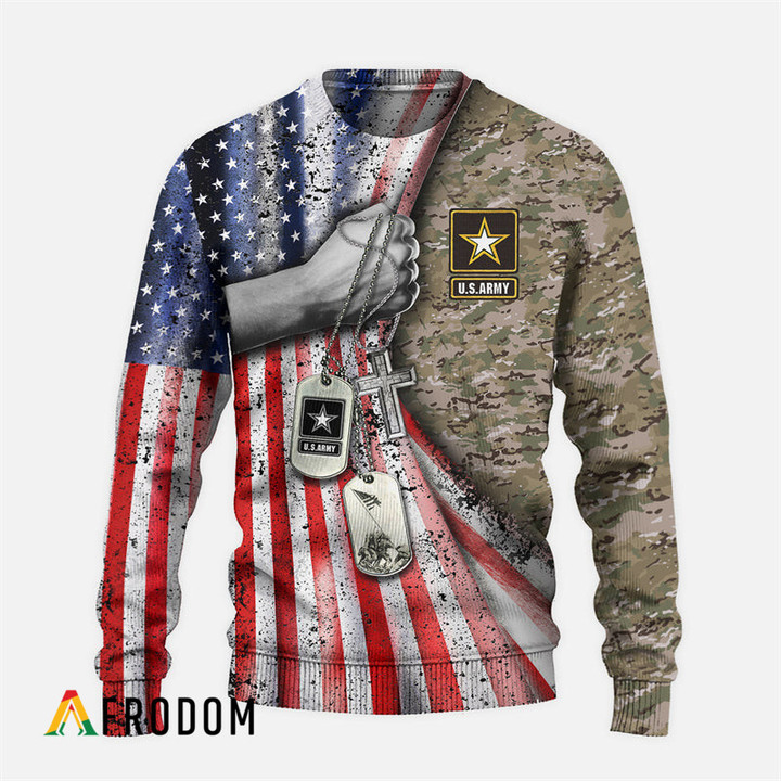 US Army American Flag T-shirt & Sweatshirt