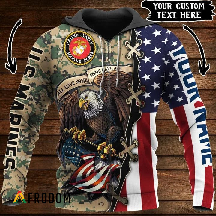 Personalized Eagle US Army Unisex Hoodie