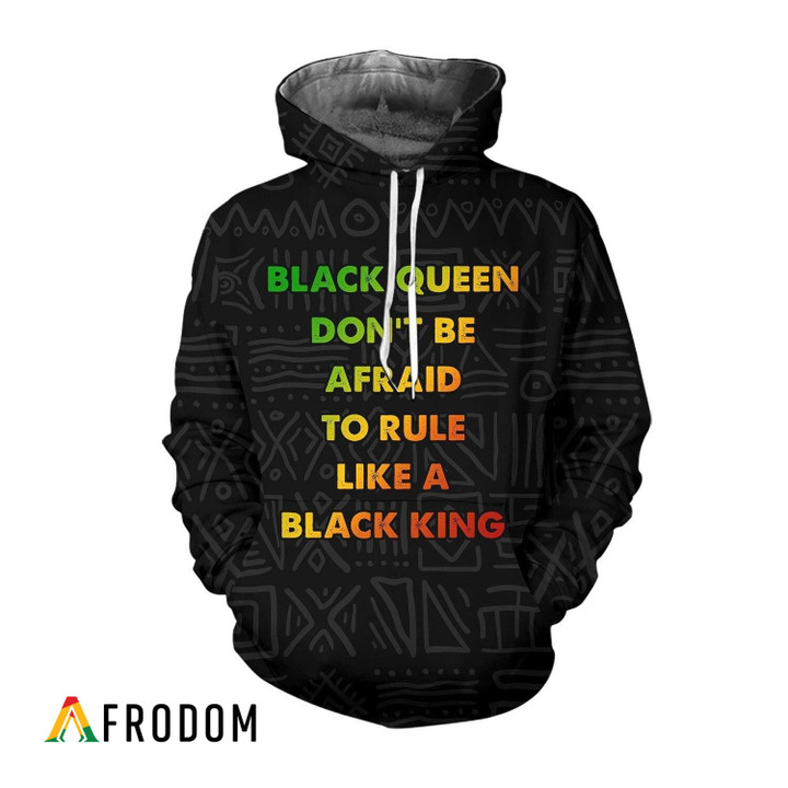 Black Queen Don't Be Afraid All-Over Printed Hoodie
