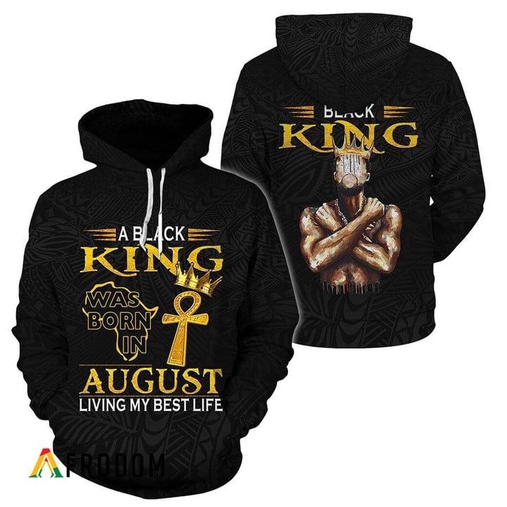 A Black King Was Born In August AOP T-Shirt & Hoodie