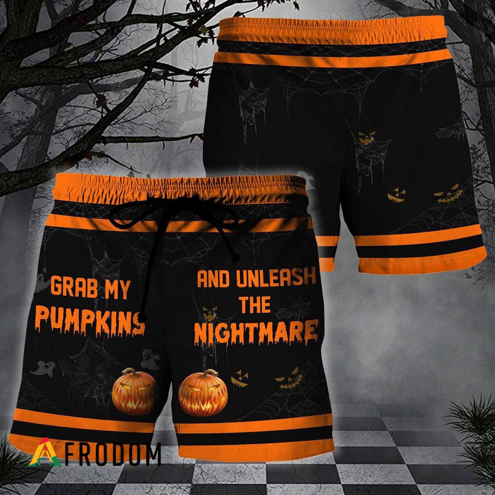 Grab My Pumpkins Halloween Shorts