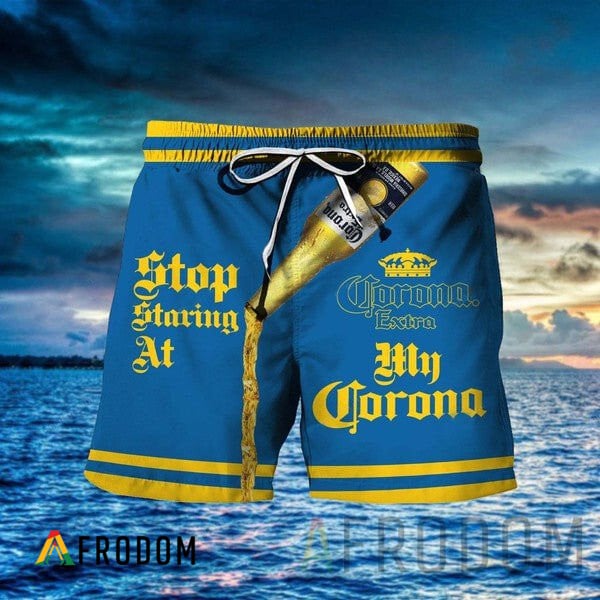 Stop Staring At My Corona Extra Beer Hawaii Shorts