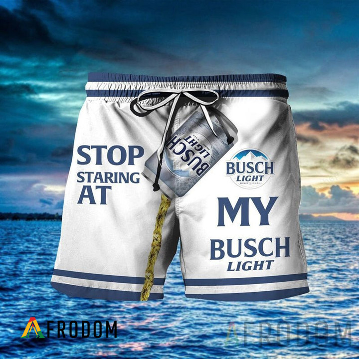 Stop Staring At My Busch Light Hawaii Shorts